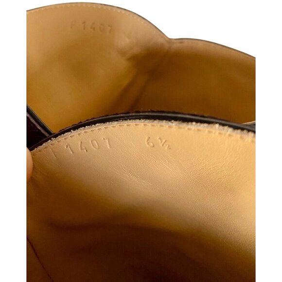 Lucchese Clarissa Aubergine Calf Hair Dress Boots Sz 6.5 Pointed Coastal Cowgirl - Picture 11 of 14